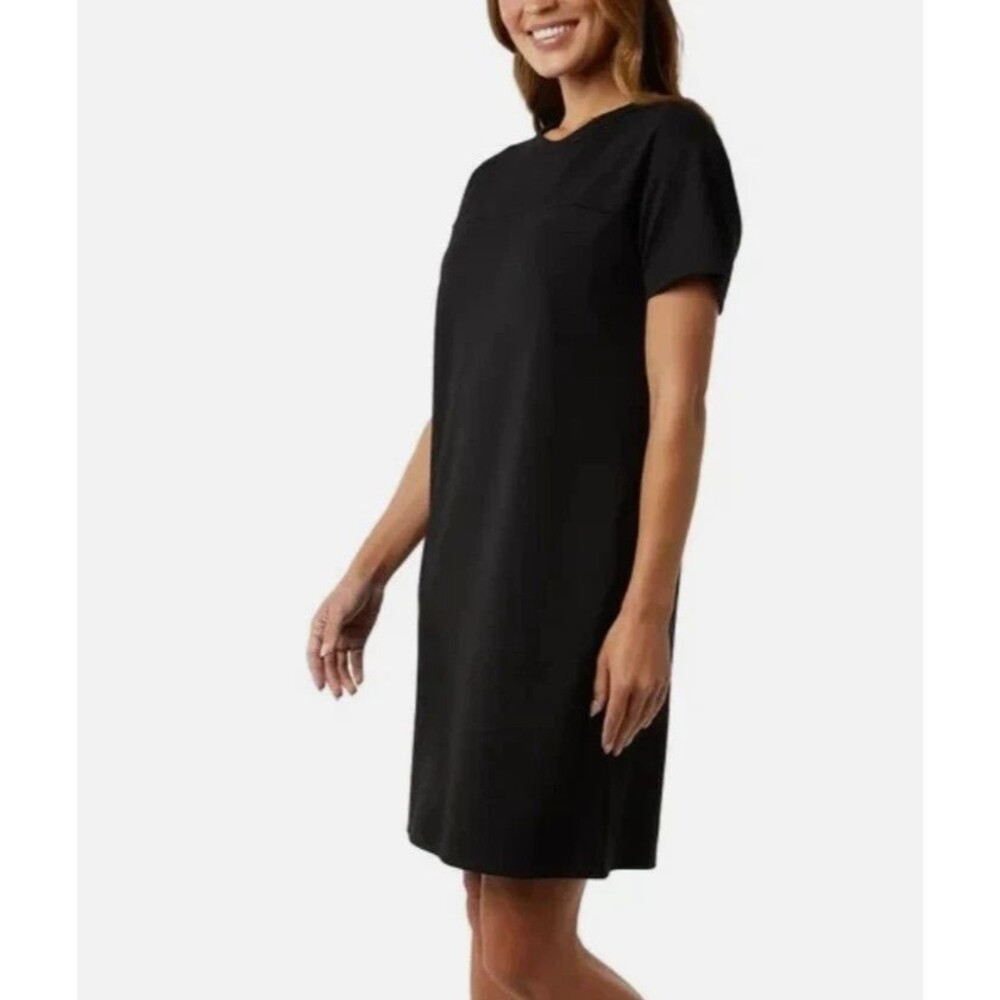32 Degrees Cool T-Shirt Dress Black Short Sleeve Moisture Wicking Women’s Large - Picture 2 of 4